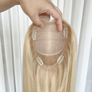 Topper de Cabello Humano con Base de Seda sin Pegamento, Solución Transpirable y Natural para Volumen Capilar - Product Image 4