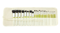 Vente flash - Ensemble professionnel de 23 pinceaux de maquillage en fibre avec manche en bambou pour poudre libre, blush et maquillage