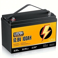 Batterie au phosphate de fer et de lithium 12V 24V 48V 100Ah 200Ah 300Ah à décharge profonde pour stockage d'énergie, pack de batteries LiFePO4 avec BMS