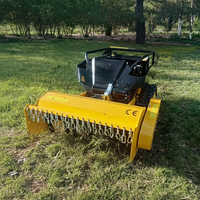 Livraison Gratuite Tondeuse Robot à Fléaux Télécommandée Tout-Terrain Agricole en Caoutchouc avec Moteur Diesel CE EPA 800mm 1000mm