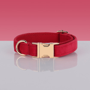 Collares de Lujo para Perros, Ajustables, de Terciopelo Premium, con Hebilla de Zinc Grande y Pequeña, Accesorios para Mascotas, Logotipo Personalizado, Venta al Por Mayor - Product Image 6