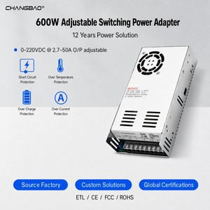 600W instelbare voeding 12V 15V 24V 36V 48V 60V <span class=keywords><strong>72V</strong></span> 80V 110V 150V 220V 2.7A-50A 600W AC/<span class=keywords><strong>DC</strong></span> schakelende voeding - Product Image 1