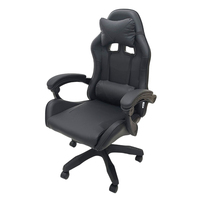 Chaise d'e-sport avancée avec appui-tête Chevron, soutien de la colonne vertébrale, rotation fluide à 360°, hauteur réglable, accoudoirs fixes, base à 5 points