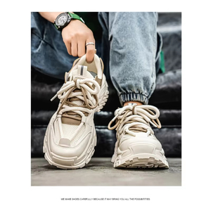 Trend Fashion Men's Sport Shoes PU <b>Leather</b> Waterproof Anti-Slip Outdoor Hiking Running <b>Sneakers</b> - Product Image 3