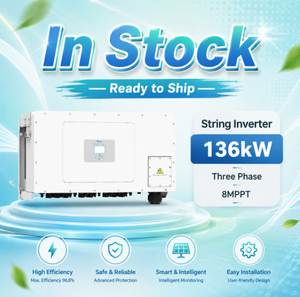 อินเวอร์เตอร์ Deye Sun-136k-g01p3 -eu-am8 136kw แบบเชื่อมต่อกับระบบไฟฟ้าสาธารณะ สามเฟส 380v 8 MPPT เหมาะสำหรับโซลูชั่นพลังงานแสงอาทิตย์ - Product Image 1