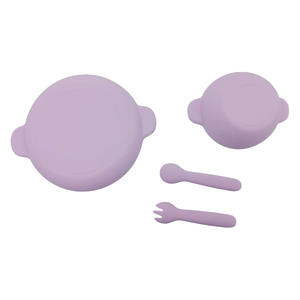 Ensemble d'alimentation magnétique en silicone pour bébé, <span class=keywords><strong>4</strong></span> pièces, ustensiles pour nourrissons et tout-petits avec assiette, bol, fourchette et cuillère pour les <span class=keywords><strong>repas</strong></span> quotidiens et les déplacements - Product Image 5