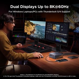 Maxidok Thunderbolt 5 Docking Station Revodok 17 in 1 USB <b>Hub</b> 120Gbps Data Transfer DP2.1 140W Fast Charging TBT5 Dock High-Spee - Product Image 6