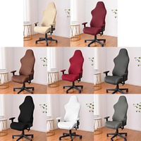 Housse de chaise de bureau, de jeu et de chambre antidérapante en soie de lait et élasthanne extensible, personnalisable