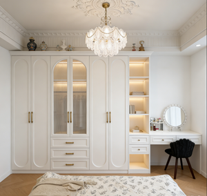 Armoire en bois prête <span class=keywords><strong>à</strong></span> assembler, meubles <span class=keywords><strong>de</strong></span> <span class=keywords><strong>chambre</strong></span> <span class=keywords><strong>à</strong></span> <span class=keywords><strong>coucher</strong></span> avec plusieurs compartiments, tringles <span class=keywords><strong>à</strong></span> vêtements et tiroirs pour petit espace - Product Image 6
