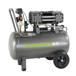 Compressor de ar para máquina, 400l/min, limpo e seco, sem óleo, máquina compressora de ar, odontológica, 8 barras ultra silenciosas