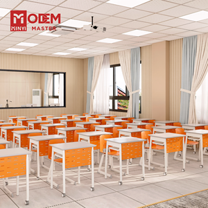 MINYI BRUNO Ensemble de bureaux scolaires pour deux personnes, <span class=keywords><strong>table</strong></span> et chaise, pour élèves et enseignants, breveté - Product Image 1