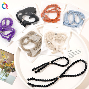 Lot de 2 bandeaux ajustables écologiques pour <span class=keywords><strong>cheveux</strong></span> <span class=keywords><strong>bouclés</strong></span> naturels, style africain, pour queue de cheval bouffante, pinces à <span class=keywords><strong>cheveux</strong></span> pour mariage - Product Image 1