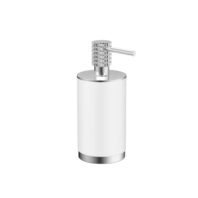 Banyo için el sabun dağıtıcısı, mat beyaz seramik sıvı pompa şişeleri doldurulabilir çanak dağıtıcı