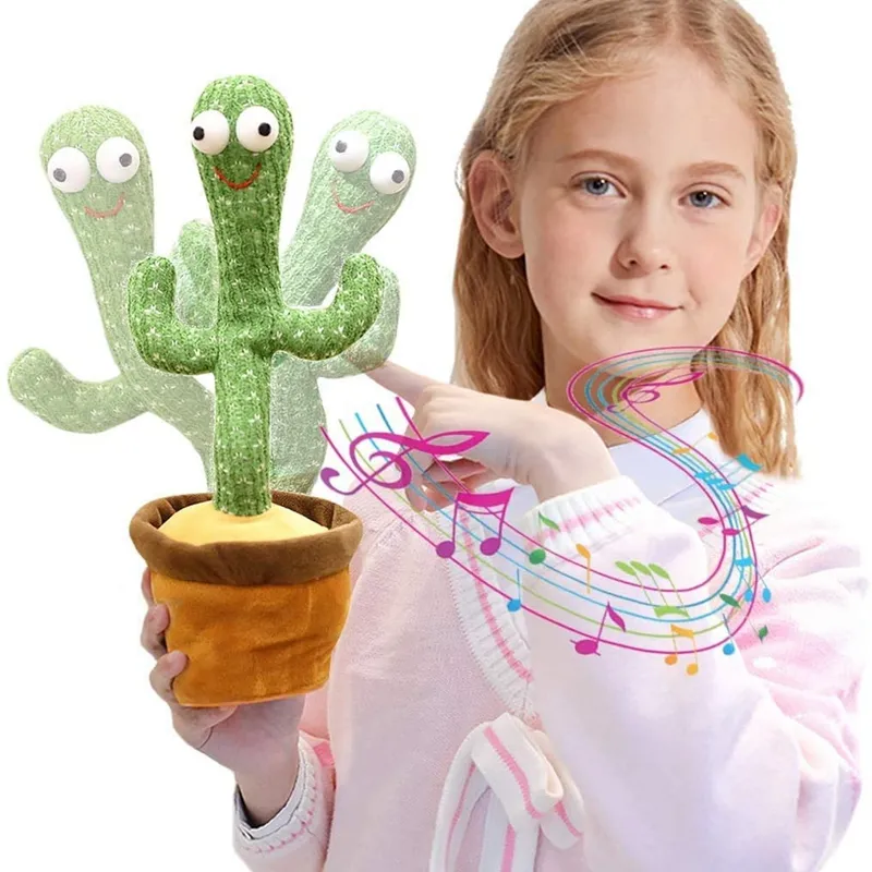 Cute Stuffed Flowerpot Twisting Dancing Cactus Doll Talking Singing Music 120 Songs Dancing Cactus Plush Toy
