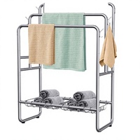 Porte-vêtements à roulettes robuste, barre extensible, capacité de charge 130 kg, 45 x (110-150) x 162,9 cm, métal chromé