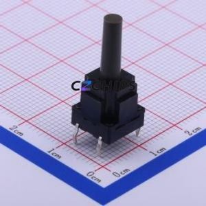 SKQBAQA010 Tactile Switch Through hole Component (THT) Switch Single Pole Single Throw Round Button Through Hole 10mm - Product Image 1