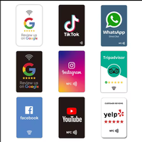 Silone Nfc Card Business TikTok Google Review Card PVC NFC Tap Social RFID Cards Business