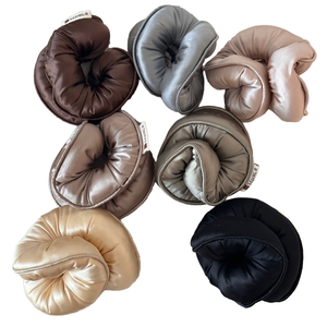 Chouchous en satin uni très vendus, épaisses et rembourrées en éponge, style coussin, pour femmes, accessoires et bandeaux pour cheveux de nuit - Product Image 1