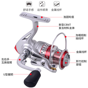 Carrete de Pesca Giratorio Guangwei Gw Midway, Cuerpo de Metal, Tamaño 10000, para Pesca en Roca en el Océano, Carrete de Lanzamiento de Señuelos, Manivela Intercambiable - Product Image 1