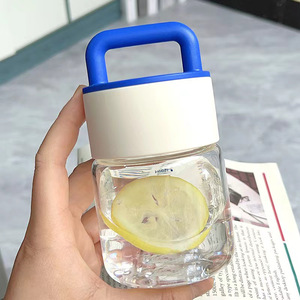 Gelas minum kaca Mini portabel dan populer, cangkir hadiah untuk anak perempuan Simpel dan tampilan tinggi - Product Image 1
