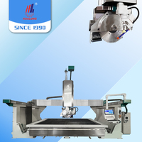 Scie à pont CNC 5 axes Hualong Italy Software pour découpe de pierre, moteur haute productivité, garantie 1 an pour découpe d'évier, Hiwin
