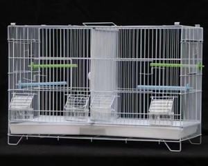 Jaula Portátil Grande de Doble Espacio para Canarios y Palomas, Jaula de Cría de Metal para Pájaros, Gorriones, Loros y Mascotas Pequeñas - Product Image 2