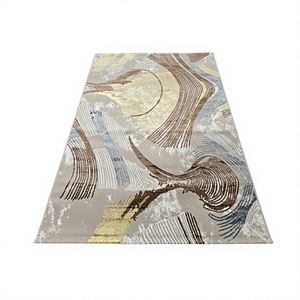 Alfombras Turcas Modernas de Polipropileno Tejidas a Máquina, Alfombras de Yute de Alta Calidad Resistentes a las Manchas, de Pelo Alto, Abstractas, Medianas - Product Image 3