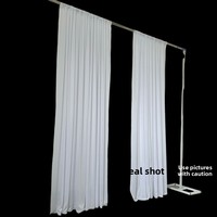 Rideaux de scène de mariage en tissu polyester fait main style tube en soie de lait, décoration d'ambiance pour mariages