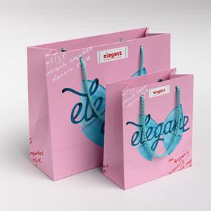 Luxury Custom White Kraft Paper <b>Bags</b> with <b>Gold</b> Foil Stamping for Clothing and Shoes with Your Own Logo - Product Image 1