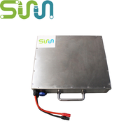 Batterie au lithium en acier inoxydable 316, 40Ah pour planche de surf avec communication SMBus, étanche IP67, OEM ODM, fabrication sur mesure