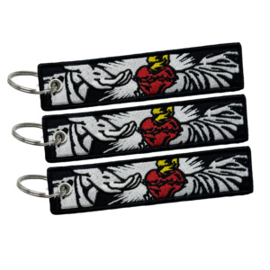 Porte-clés personnalisé en tissu tissé durable avec <span class=keywords><strong>logo</strong></span> brodé, design libre et personnalisable, vente en gros - Product Image 6