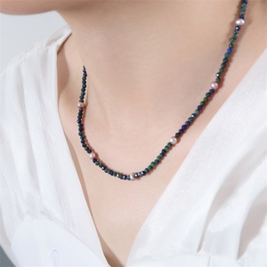 สร้อยคอแฟชั่นประดับมุกและลาพิส ลาซูลี - Product Image 5