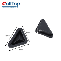 Vente en gros d'accessoires de meubles Quincaillerie Triangle Protecteurs Pieds de rechange Pieds de table en plastique Capuchons en plastique pour pieds de chaise