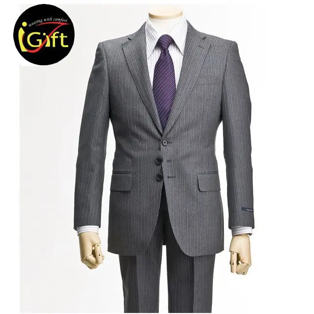 Stylish Elegant Trending Plus Size Fit Blazer Suit Set Plain Long Sleeve Formal Men's Suits Single Breasted