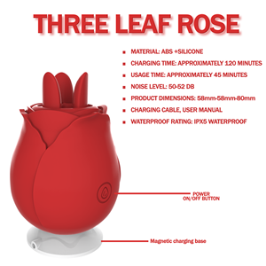 USB-betriebenes 7-Gang-Mini-Rosen-Sexspielzeug <span class=keywords><strong>Happy</strong></span> Meeting Vibrator mit Saug-und Klitoris-Massage gerät Big Mouth Regular Rose <span class=keywords><strong>Toy</strong></span> - Product Image 3