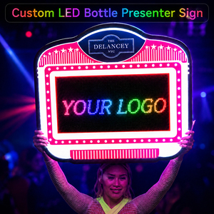 Insegna LED Personalizzata per Bottiglie, Tabellone Messaggi Luminoso per Servizio <span class=keywords><strong>VIP</strong></span> in Discoteca, Buon Compleanno, Vendita all'Ingrosso, MOQ Basso - Product Image 1
