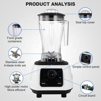 Blender commercial professionnel de qualité supérieure certifié NSF 1,5 L 2 L pour café, bar, smoothies 1500 W 2200 W
