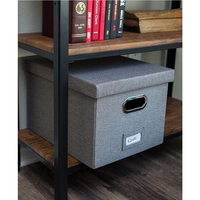 Cubo de Almacenamiento Plegable de Alta Calidad, No Tejido, Decorativo para el Hogar, Caja Organizadora Cuadrada para Almacenamiento de Archivos