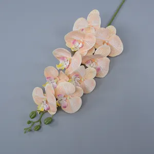 도매 인공 난초 9 머리 진짜 터치 나비 난초 3D 난초 꽃 결혼식 홈 오피스 장식