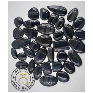 Lote de cabujones de ojo de tigre natural, lote de piedras preciosas de ojo de tigre azul, lote de piedras preciosas de ojo de tigre al por mayor para la fabricación de joyas, cristal de piedra. - Product Image 1