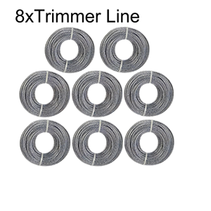 8xF016800462 Fil de rechange pour coupe-bordures en nylon 1,6 mm 24 m Gris pour Bosch ART 23/26 SL ART 24 ART 27 ART 23/26/30 Combitrim Easytrim - Product Image 1