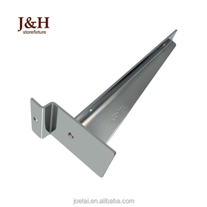 Slatwall Houten Plank Beugel (Paar) Lamellen Glas/Houten Plank Beugels Verchroomd Ijzeren Plank Beugel Lamellenwand Glazen Display Haak - Product Image 4