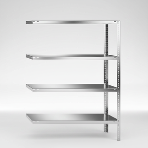 AISI 304 in acciaio inox Extension ripiano 4-ripiano 90X60 cm altezza 180 cm per garage - Product Image 2