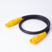 Cable de Extensión de Alimentación para Escenario PKnight Amarillo de 109 cm, Monofásico, con Bloqueo de Leva, Alimentación CA, de Alta Resistencia, con 1 Año de Garantía para Iluminación