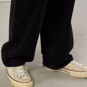 Wholesale 90s 100% Cotton Loose Straight Black Baggy Skate <b>Wide</b> <b>Leg</b> Denim <b>Jeans</b> <b>Men</b> Casual Outdoor Wear Bottom Trousers - Product Image 3