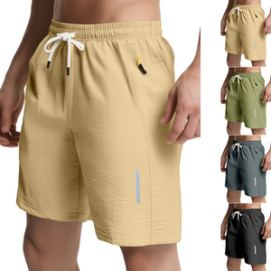 Nouveaux shorts de sport légers pour hommes, best-sellers, avec poches zippées, pantalons de sport élastiques - Product Image 1