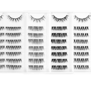 Tamaño mixto 11-13mm Faux Mink Clusters Pestañas Banda invisible Banda negra Pestañas Cluster Estilo natural Diy Extensiones de pestañas - Product Image 1
