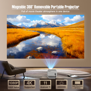 Projecteur intelligent Magcubic 650ANSI L018 4K 1080P avec mise au point automatique et correction trapézoïdale, Android 11, BT 5.2, WIFI6, portable, commande vocale, pour la maison - Product Image 6