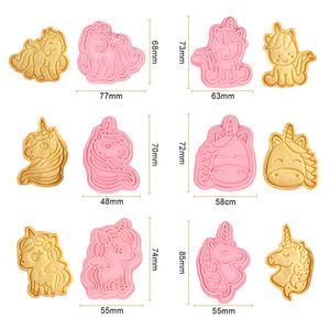 <span class=keywords><strong>Emporte</strong></span>-pièces <span class=keywords><strong>licorne</strong></span> HY avec poussoir, 6 pièces, tampon à biscuits en relief <span class=keywords><strong>licorne</strong></span> pour biscuits, fondant, pâtisserie - Product Image 4