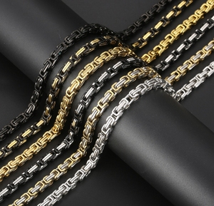 Vendita calda in <span class=keywords><strong>acciaio</strong></span> <span class=keywords><strong>chirurgico</strong></span> catena da uomo collana alla rinfusa per la creazione di gioielli - Product Image 3